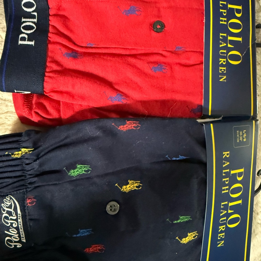 Polo Ralph Lauren Red and Navy Boxer Briefs